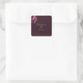 Sticker Carré 50 et fabuleux Gold Magenta Parties scintillant An (Sac)