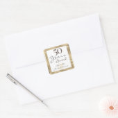 Sticker Carré 50e anniversaire de Mariage Elegant Gold (Enveloppe)