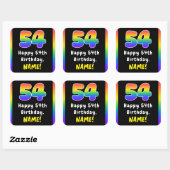 Sticker Carré 54e anniversaire : Rainbow Spectrum # 54, Nom pers (Feuille)