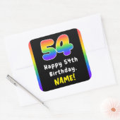 Sticker Carré 54e anniversaire : Rainbow Spectrum # 54, Nom pers (Enveloppe)