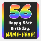 Sticker Carré 56e anniversaire : Rainbow Spectrum # 56, Nom pers (Devant)