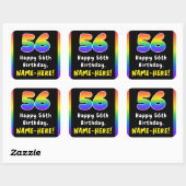 Sticker Carré 56e anniversaire : Rainbow Spectrum # 56, Nom pers (Feuille)