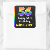 Sticker Carré 56e anniversaire : Rainbow Spectrum # 56, Nom pers (Sac)
