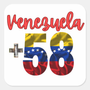 Sticker Carré 58 Venezuela Fierté Racines authentiques du Venezu