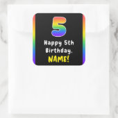 Sticker Carré 5e anniversaire : Spectre arc-en-ciel # 5, Nom per (Sac)