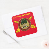 STICKER CARRÉ 5E BÂTIMENTS D'ARTILLERIE SUR LE TERRAIN (Enveloppe)