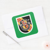 STICKER CARRÉ 5E GROUPE DES FORCES SPÉCIALES BERET FLASH/DUI (Enveloppe)