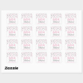 Sticker Carré 60 & Fabuleux anniversaire en argent PInk Confetti (Feuille)