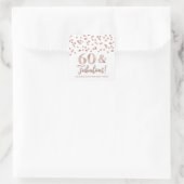 Sticker Carré 60 & Fabuleux Anniversaire Gold Rose Confetti (Sac)