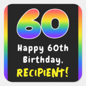 Sticker Carré 60e anniversaire : Rainbow Spectrum # 60, Nom pers (Devant)