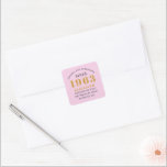Sticker Carré 60th Birthday Born 1963 Ajouter Nom Rose Grey<br><div class="desc">Anniversaire personnalisé ajoutez votre nom et votre année autocollante. Modifiez le nom et l'année avec le modèle fourni. Un merveilleux accessoire de fête d'anniversaire personnalisé. Plus de cadeaux et de fournitures de fête disponibles avec le design "normes de fixation" dans le magasin.</div>