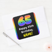 Sticker Carré 65e anniversaire : Rainbow Spectrum # 65, Nom pers (Enveloppe)