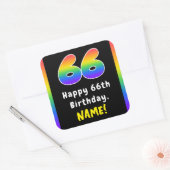 Sticker Carré 66e anniversaire : Rainbow Spectrum # 66, Nom pers (Enveloppe)