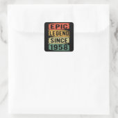 Sticker Carré 67 ans Anniversaire 1958 Epic Legend 67th Birthday (Sac)