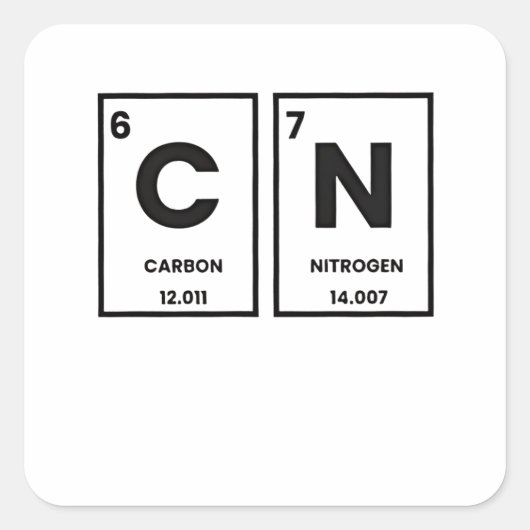 Sticker Carré 67 Élément de table périodique Chimie Mème mason (Devant)