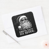 Sticker Carré 67 Meme Funny Santa Says Six Seven Christmas (Enveloppe)
