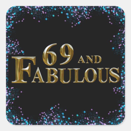 Sticker Carré 69e anniversaire (Devant)