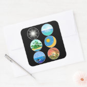 Sticker Carré 6 Jours de création - Genèse 1-2 Enseignant scolai (Enveloppe)