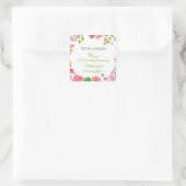 Sticker Carré 70e anniversaire Mariage religieux Fleurs (Sac)