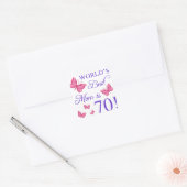 Sticker Carré 70e anniversaire pour maman (Enveloppe)