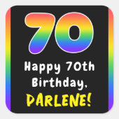 Sticker Carré 70e anniversaire : Rainbow Spectrum # 70, Nom pers (Devant)