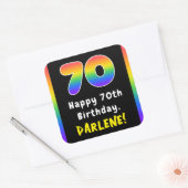 Sticker Carré 70e anniversaire : Rainbow Spectrum # 70, Nom pers (Enveloppe)