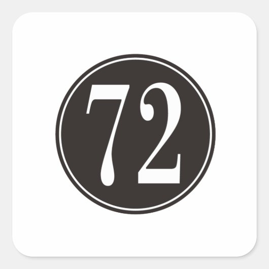 Sticker Carré #72 Cercle noir (Devant)