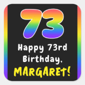 Sticker Carré 73e anniversaire : Rainbow Spectrum # 73, Nom pers (Devant)