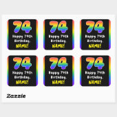 Sticker Carré 74e anniversaire : Rainbow Spectrum # 74, Nom pers (Feuille)