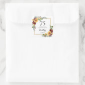 Sticker Carré 75e anniversaire Merci de tournesols (Sac)