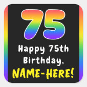 Sticker Carré 75e anniversaire : Rainbow Spectrum # 75, Nom pers (Devant)