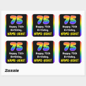 Sticker Carré 75e anniversaire : Rainbow Spectrum # 75, Nom pers (Feuille)
