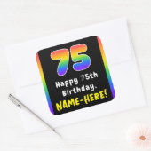 Sticker Carré 75e anniversaire : Rainbow Spectrum # 75, Nom pers (Enveloppe)