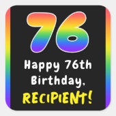 Sticker Carré 76e anniversaire : Rainbow Spectrum # 76, Nom pers (Devant)