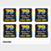 Sticker Carré 79e anniversaire : Rainbow Spectrum # 79, Nom pers (Feuille)