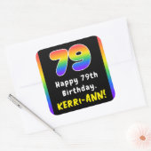 Sticker Carré 79e anniversaire : Rainbow Spectrum # 79, Nom pers (Enveloppe)