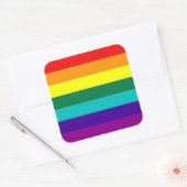 Sticker Carré 7 bandes Stick Gay pride arc-en-ciel (Enveloppe)