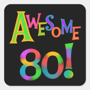 Sticker Carré 80 T-shirts et cadeaux impressionnants