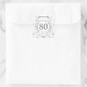 Sticker Carré 80e anniversaire Gag cadeau (Sac)