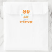 Sticker Carré 80e anniversaire Gag cadeau (Sac)