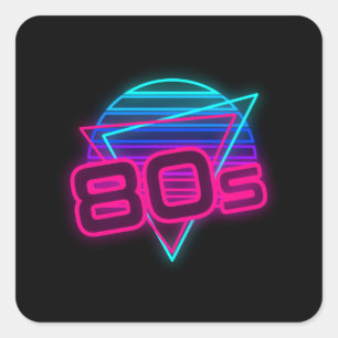 Sticker Carré 80s Vintage 1980 Retro 80s Lover 80s costume