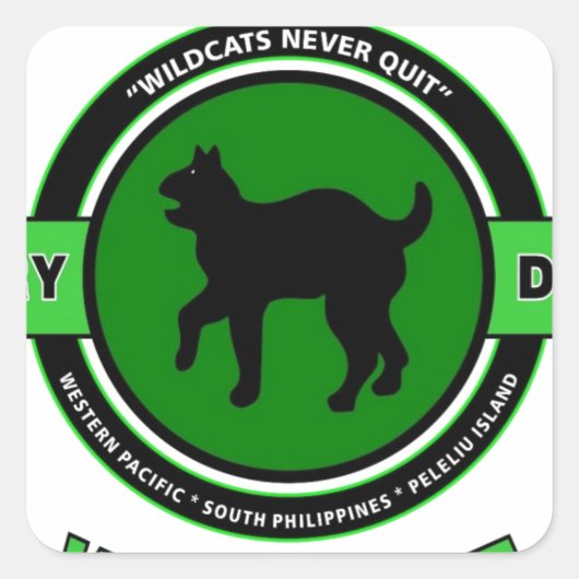 STICKER CARRÉ 81E DIVISION D'INFANTERIE "WILDCAT" (Devant)
