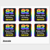 Sticker Carré 82e anniversaire : Rainbow Spectrum # 82, Nom pers (Feuille)