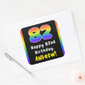 Sticker Carré 82e anniversaire : Rainbow Spectrum # 82, Nom pers (Enveloppe)