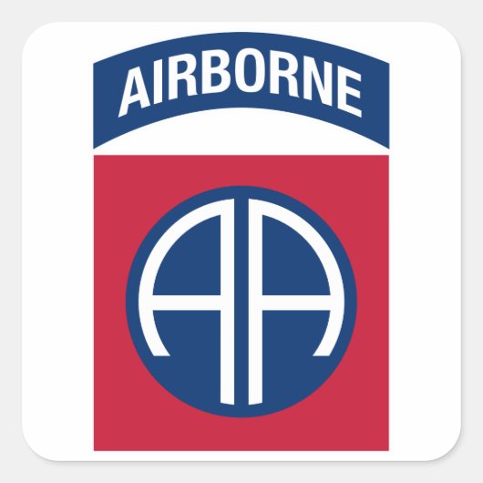 Sticker Carré 82e division aéroportée Insignia (Devant)