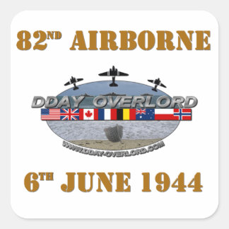 Sticker Carré 82nd Airborne Division 6th June 1944
