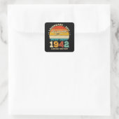 Sticker Carré 83 Ans 1942 Retro Awesome 83e anniversaire Cadeau (Sac)