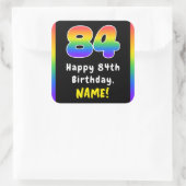 Sticker Carré 84e anniversaire : Rainbow Spectrum # 84, Nom pers (Sac)