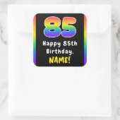 Sticker Carré 85e anniversaire : Rainbow Spectrum # 85, Nom pers (Sac)