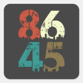 Sticker Carré 8645 Anti-Trump (Devant)